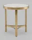Миниатюра изображения товара Журнальный столик Stool Group Адриана 50x50 / EET-223-BRCG-BDFL (светлая керамика/сталь шампань)