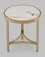 Миниатюра изображения товара Журнальный столик Stool Group Адриана 50x50 / EET-223-BRCG-BDFL (светлая керамика/сталь шампань)