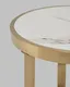 Миниатюра изображения товара Журнальный столик Stool Group Адриана 50x50 / EET-223-BRCG-BDFL (светлая керамика/сталь шампань)
