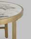 Миниатюра изображения товара Журнальный столик Stool Group Адриана 80x80 / ECT-223-BRCG-BDFL (светлая керамика/сталь шампань)