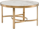 Миниатюра изображения товара Журнальный столик Stool Group Адриана 80x80 / ECT-223-BRCG-BDFL (светлая керамика/сталь шампань)