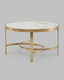 Миниатюра изображения товара Журнальный столик Stool Group Адриана 80x80 / ECT-223-BRCG-BDFL (светлая керамика/сталь шампань)