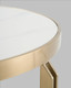 Миниатюра изображения товара Журнальный столик Stool Group Калисто 90x90 / ECT-316-BRCG (светлая и темная керамика/сталь шампань)