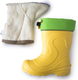 Миниатюра изображения товара Резиновые сапоги детские O'rain 38(СЕ)220У (р.35-36, желтый-салатовый)