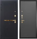 Миниатюра изображения товара Входная дверь ГРАНИТ Ардеко 77 графит нубук (96x207, левая)