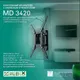 Миниатюра изображения товара Кронштейн для телевизора Metaldesign MD 3420 (черный)