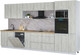 Миниатюра изображения товара Кухонный гарнитур Интерлиния Мила Лайт 3.8-ПМ1 (дуб белый/дуб белый/дуб бунратти)