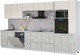 Миниатюра изображения товара Кухонный гарнитур Интерлиния Мила Лайт 3.8-ПМ1 (персидский жемчуг/дуб белый/серый каспий)