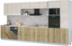 Миниатюра изображения товара Кухонный гарнитур Интерлиния Мила Лайт 4.0-ПМ1  (вудлайн кремовый/дуб золотой/травертин серый)