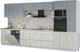 Миниатюра изображения товара Кухонный гарнитур Интерлиния Мила Лайт 4.0-ПМ1 (серебро/дуб белый/опал светлый)