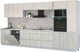 Миниатюра изображения товара Кухонный гарнитур Интерлиния Мила Лайт 4.0-ПМ1  (персидский жемчуг/дуб белый/серый каспий)