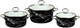 Миниатюра изображения товара Набор кастрюль КМЗ Экстра стиль / 42315 (черный мрамор)