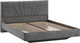 Миниатюра изображения товара Двуспальная кровать ТриЯ Пандора 160x200 Тип 1 (велюр Brut Grey 16)