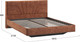 Миниатюра изображения товара Двуспальная кровать ТриЯ Пандора 160x200 Тип 1 (велюр Brut Terracot 13)