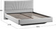 Миниатюра изображения товара Двуспальная кровать ТриЯ Пандора 160x200 Тип 1 (велюр Confetti Silver)