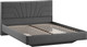 Миниатюра изображения товара Двуспальная кровать ТриЯ Пандора 160x200 Тип 1 (микровелюр Jercy Graphite)