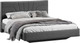 Миниатюра изображения товара Двуспальная кровать ТриЯ Пандора 160x200 Тип 1 (микровелюр Jercy Graphite)
