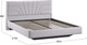 Миниатюра изображения товара Двуспальная кровать ТриЯ Пандора 160x200 Тип 1 (микровелюр Jercy Silver)