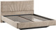 Миниатюра изображения товара Двуспальная кровать ТриЯ Пандора 160x200 Тип 1 (микровелюр Wellmart Dark Beige)