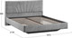 Миниатюра изображения товара Двуспальная кровать ТриЯ Пандора 160x200 Тип 1 (микровелюр Wellmart Silver)