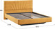 Миниатюра изображения товара Двуспальная кровать ТриЯ Пандора 160x200 Тип 1  (микровелюр Wellmart Yellow)