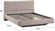 Миниатюра изображения товара Двуспальная кровать ТриЯ Пандора 160x200 Тип 1 (микрошенилл Relax Latte)