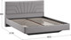 Миниатюра изображения товара Двуспальная кровать ТриЯ Пандора 160x200 Тип 1 (микрошенилл Relax Mocco)
