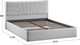 Миниатюра изображения товара Двуспальная кровать ТриЯ Пандора с ПМ 160x200 Тип 1  (велюр Confetti Silver)