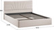 Миниатюра изображения товара Двуспальная кровать ТриЯ Пандора с ПМ 160x200 Тип 1  (велюр мокко светлый)