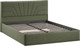 Миниатюра изображения товара Двуспальная кровать ТриЯ Пандора с ПМ 160x200 Тип 1  (микровелюр Jercy Deep Green)