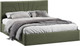 Миниатюра изображения товара Двуспальная кровать ТриЯ Пандора с ПМ 160x200 Тип 1  (микровелюр Jercy Deep Green)