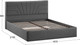 Миниатюра изображения товара Двуспальная кровать ТриЯ Пандора с ПМ 160x200 Тип 1  (микровелюр Jercy Graphite)