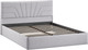 Миниатюра изображения товара Двуспальная кровать ТриЯ Пандора с ПМ 160x200 Тип 1  (микровелюр Jercy Silver)