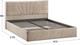 Миниатюра изображения товара Двуспальная кровать ТриЯ Пандора с ПМ 160x200 Тип 1  (микровелюр Wellmart Dark Beige)