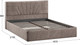 Миниатюра изображения товара Двуспальная кровать ТриЯ Пандора с ПМ 160x200 Тип 1  (микровелюр Wellmart Latte)