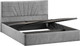 Миниатюра изображения товара Двуспальная кровать ТриЯ Пандора с ПМ 160x200 Тип 1  (микровелюр Wellmart Silver)
