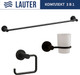 Миниатюра изображения товара Набор аксессуаров для ванной и туалета Lauter 21TS20116 + 21TS20112 + 21TS2014 (Matt Black, 3 предмета)