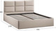 Миниатюра изображения товара Полуторная кровать ТриЯ Стелла c ПМ 140x200 Тип 1 и заглушиной  (велюр Confetti Cream)