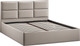 Миниатюра изображения товара Полуторная кровать ТриЯ Стелла c ПМ 140x200 Тип 1 и заглушиной (велюр Confetti Smoke)