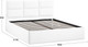 Миниатюра изображения товара Двуспальная кровать ТриЯ Стелла c ПМ 180x200 Тип 1 и заглушиной (экокожа Polo white)