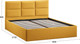 Миниатюра изображения товара Двуспальная кровать ТриЯ Стелла c ПМ 180x200 Тип 1 и заглушиной (экомех Barni Curcuma)