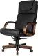 Миниатюра изображения товара Кресло офисное Бюрократ T-9933 Walnut (черный экокожа/металл/дерево)