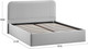Миниатюра изображения товара Полуторная кровать ТриЯ Тиффани c ПМ 140x200 Тип 1 и заглушиной  (велюр Confetti Silver)