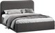 Миниатюра изображения товара Полуторная кровать ТриЯ Тиффани c ПМ 140x200 Тип 1 и заглушиной (велюр графит)