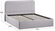 Миниатюра изображения товара Полуторная кровать ТриЯ Тиффани c ПМ 140x200 Тип 1 и заглушиной (микровелюр Jercy Silver)