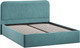 Миниатюра изображения товара Полуторная кровать ТриЯ Тиффани c ПМ 140x200 Тип 1 и заглушиной (микровелюр Wellmart Indigo)