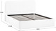 Миниатюра изображения товара Полуторная кровать ТриЯ Тиффани c ПМ 140x200 Тип 1 и заглушиной (экокожа Polo white)