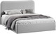 Миниатюра изображения товара Двуспальная кровать ТриЯ Тиффани c ПМ 180x200 Тип 1 и заглушиной  (велюр Confetti Silver)