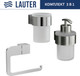 Миниатюра изображения товара Набор аксессуаров для ванной и туалета Lauter 21TS3018 + 21TS3020 + 21TS3014 (Chrome, 3 предмета)
