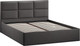 Миниатюра изображения товара Полуторная кровать ТриЯ Глосс универсальная с ПМ Тип 1 140x200 и заглушиной  (велюр графит)